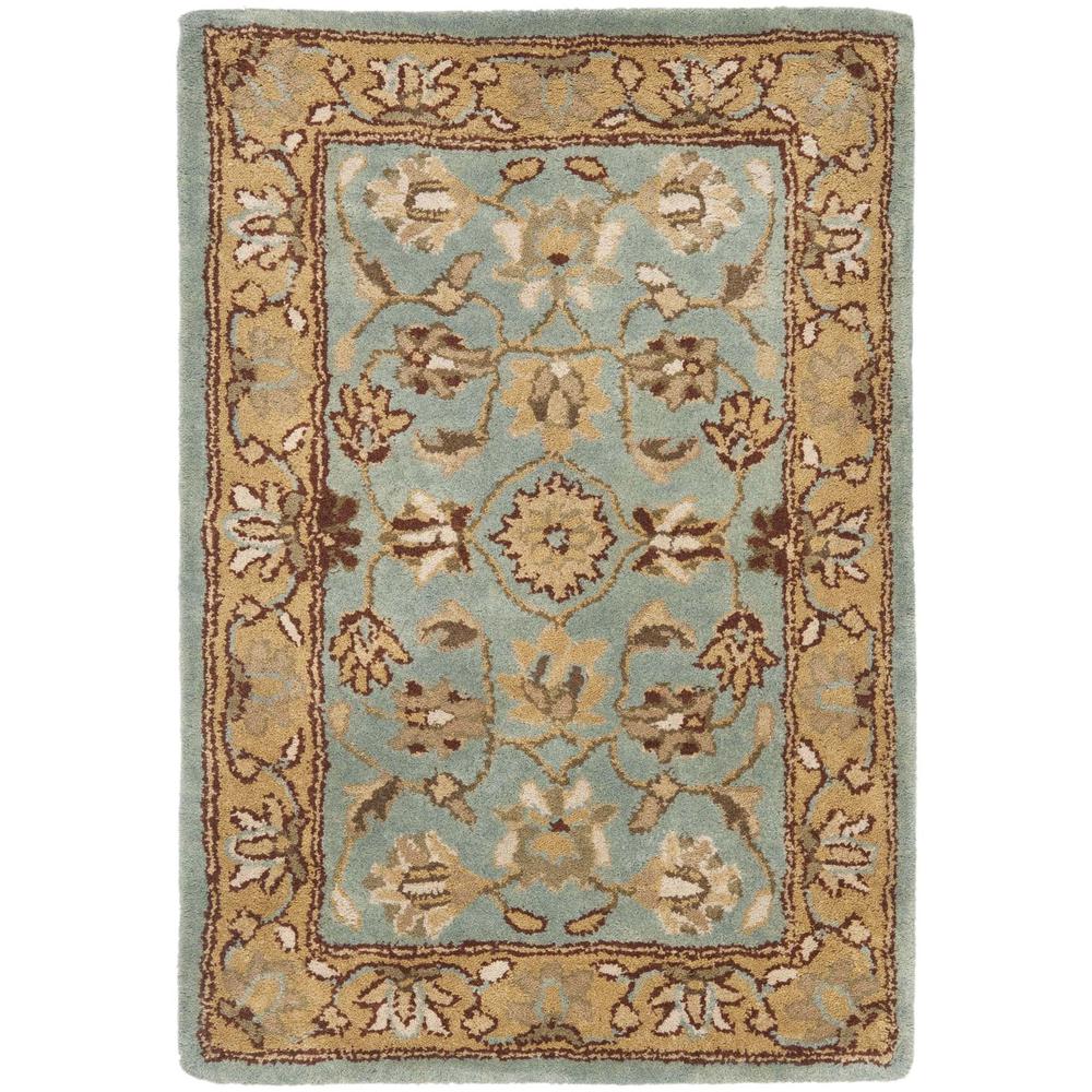 HERITAGE, BLUE / GOLD, 2' X 3', Area Rug. Picture 1