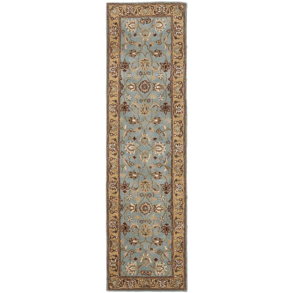 HERITAGE, BLUE / GOLD, 2'-3" X 8', Area Rug. Picture 1