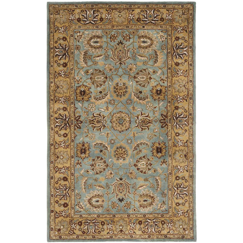 HERITAGE, BLUE / GOLD, 4' X 6', Area Rug. Picture 1