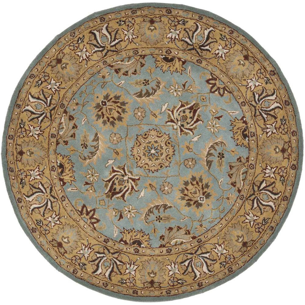 HERITAGE, BLUE / GOLD, 6' X 6' Round, Area Rug. The main picture.