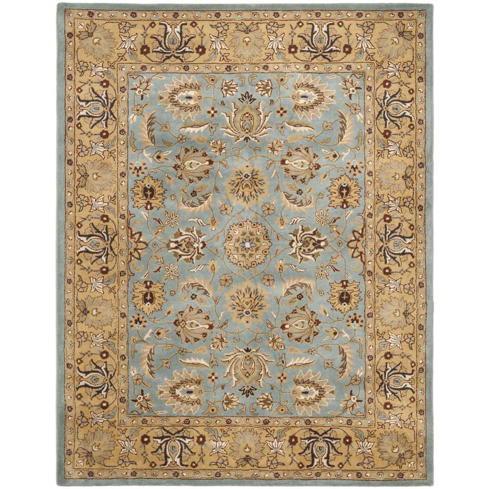 HERITAGE, BLUE / GOLD, 7'-6" X 9'-6", Area Rug. Picture 1