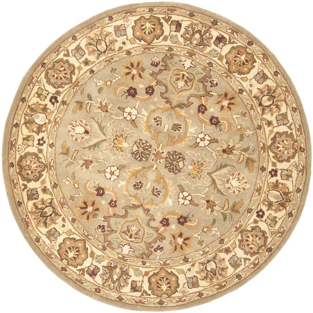 HERITAGE, LIGHT GREEN / BEIGE, 6' X 6' Round, Area Rug. Picture 1