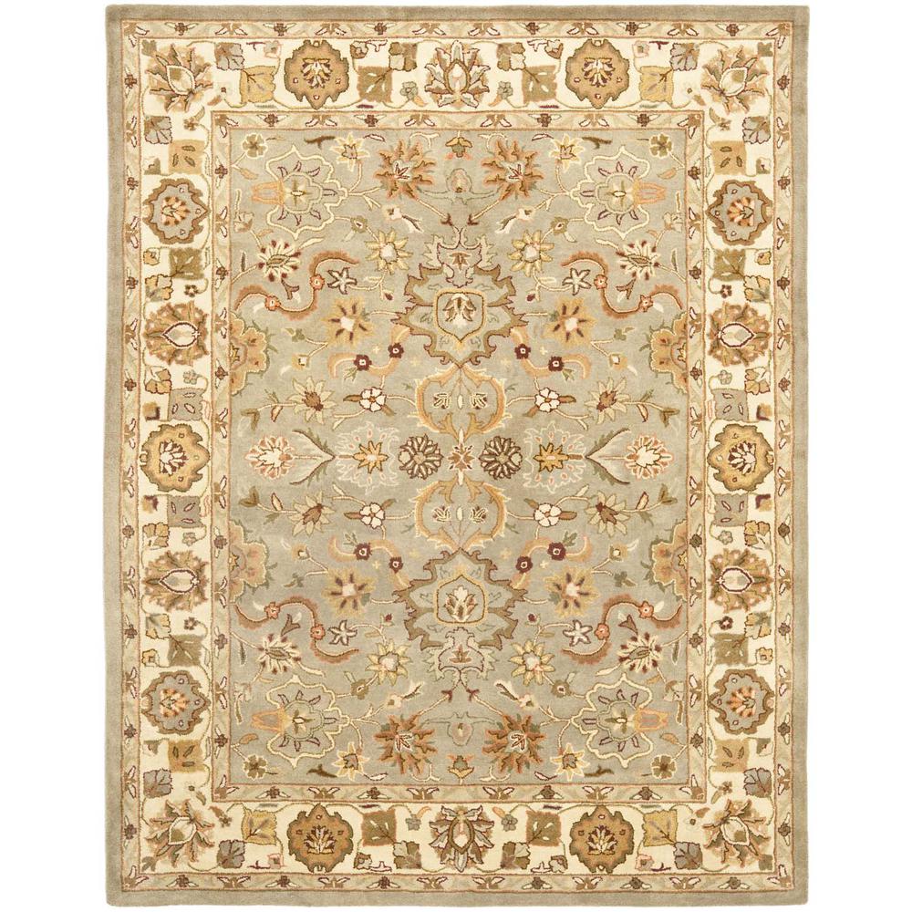 HERITAGE, LIGHT GREEN / BEIGE, 7'-6" X 9'-6", Area Rug. The main picture.