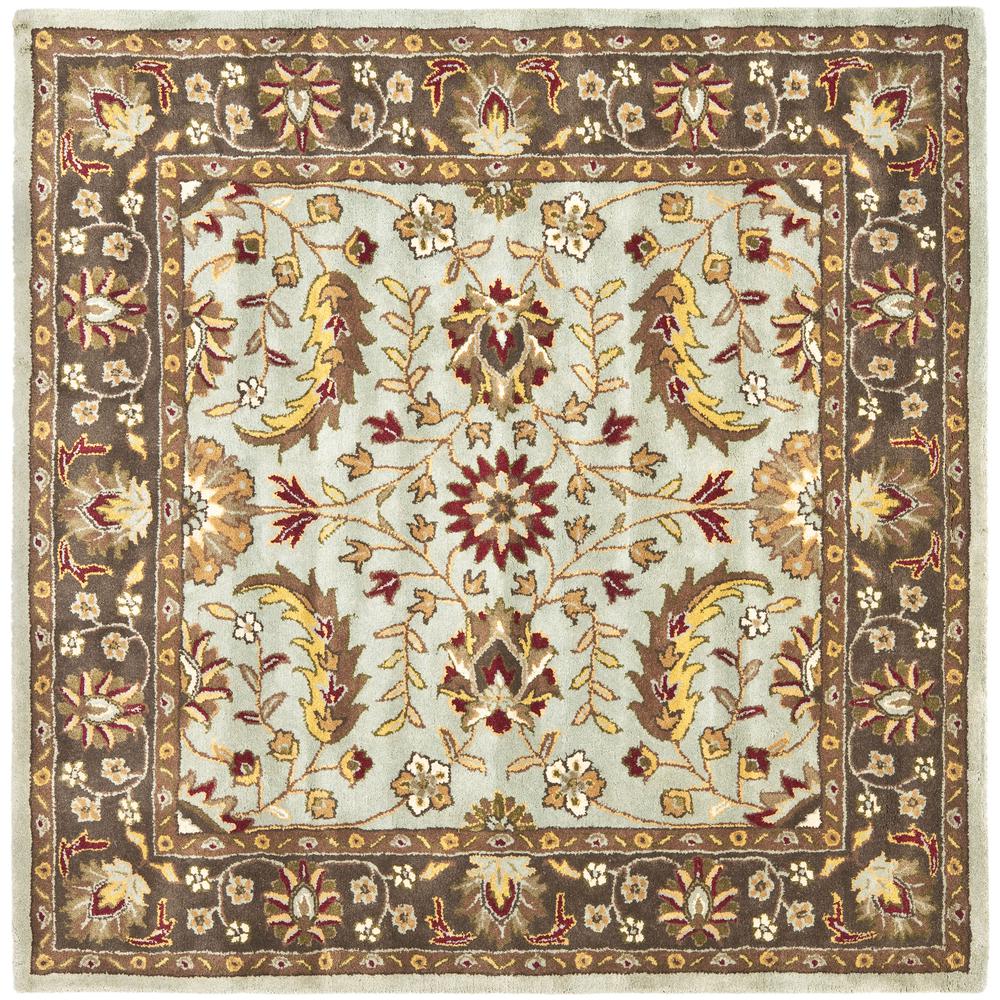 HERITAGE, BLUE / BROWN, 6' X 6' Square, Area Rug, HG962A-6SQ. Picture 1
