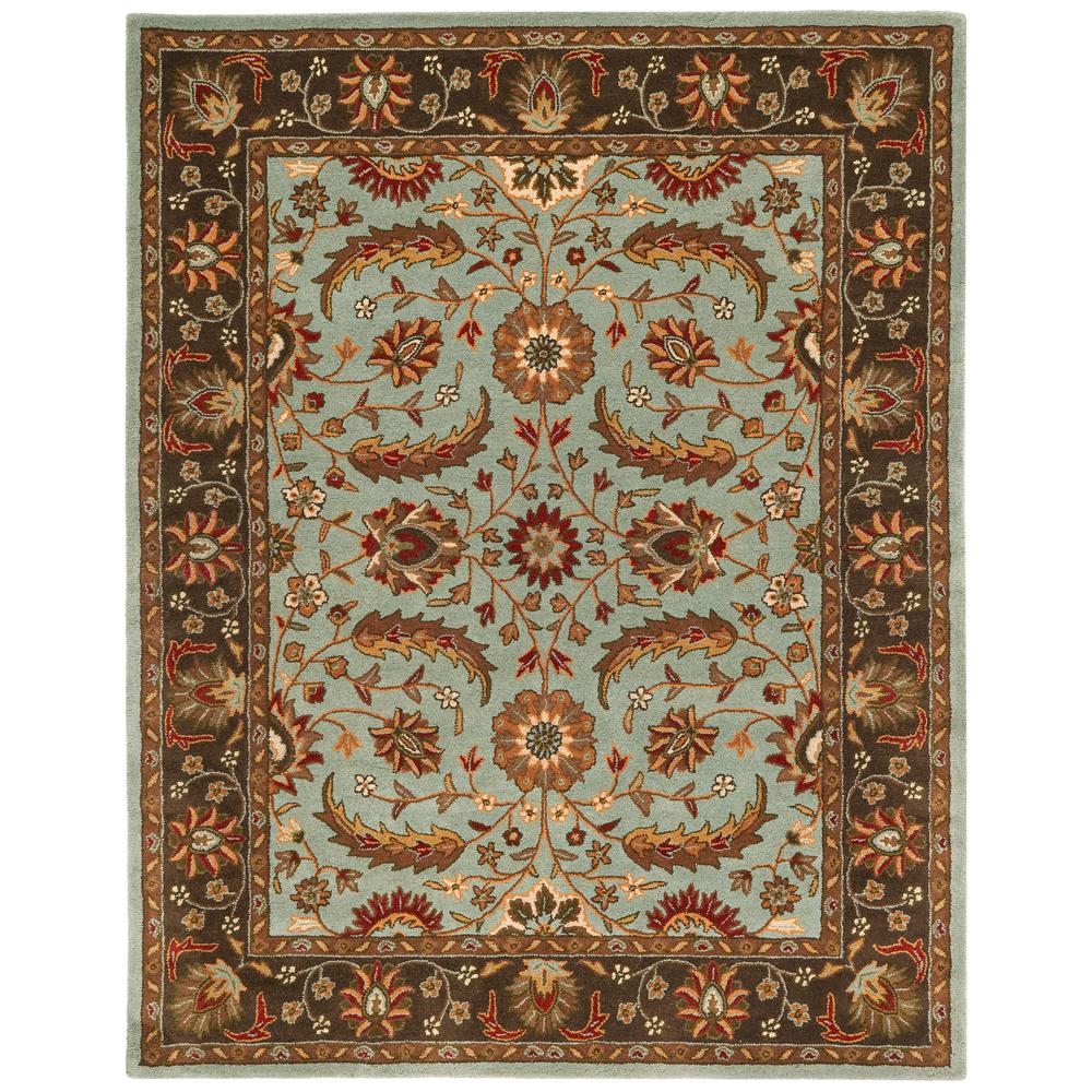 HERITAGE, BLUE / BROWN, 7'-6" X 9'-6", Area Rug, HG962A-8. The main picture.