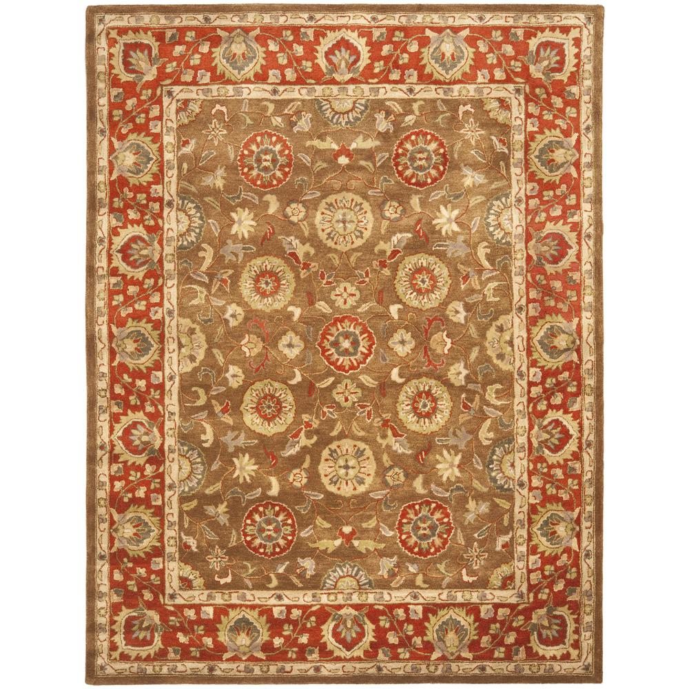 HERITAGE, BEIGE / RUST, 7'-6" X 9'-6", Area Rug, HG963A-8. Picture 1