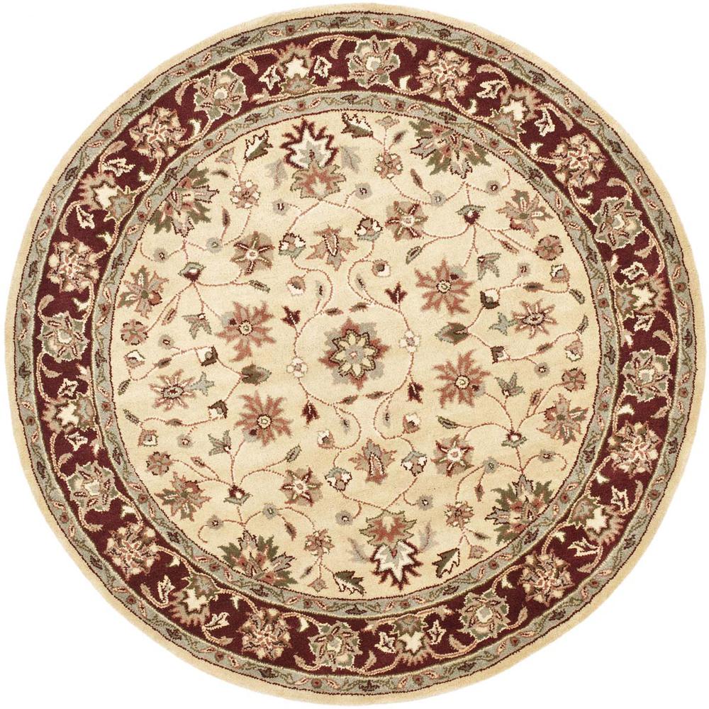 HERITAGE, IVORY / RED, 6' X 6' Round, Area Rug. Picture 1