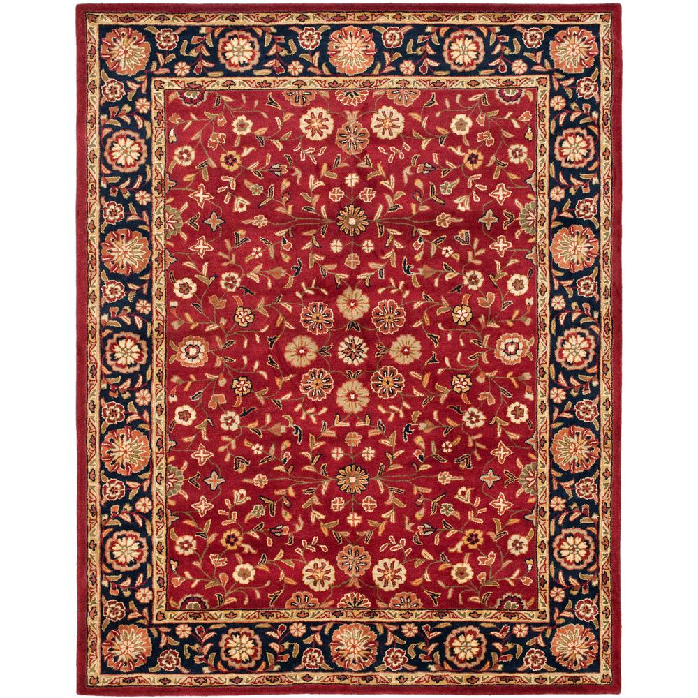HERITAGE, RED / NAVY, 7'-6" X 9'-6", Area Rug. Picture 1