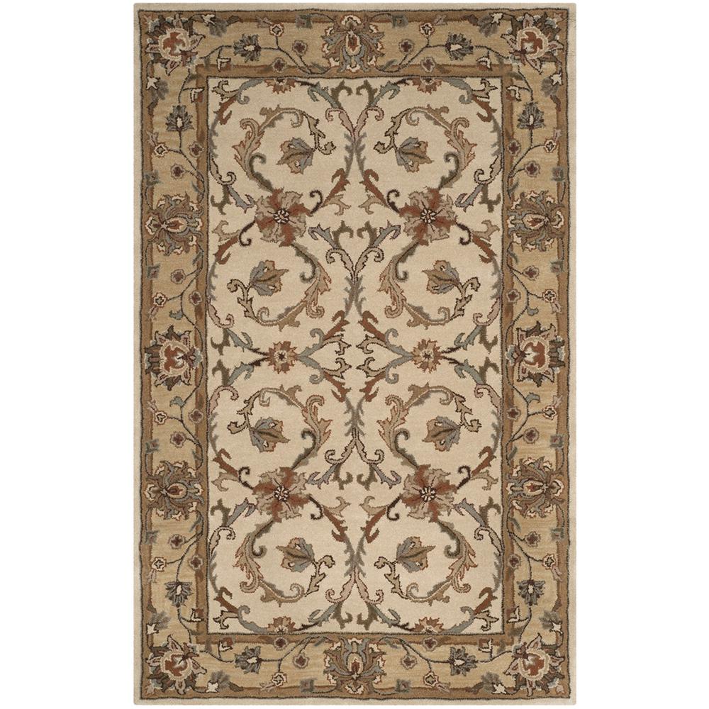 HERITAGE, BEIGE / GOLD, 5' X 8', Area Rug. Picture 1