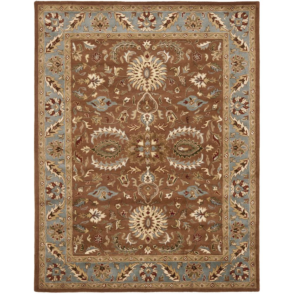 HERITAGE, BROWN / BLUE, 7'-6" X 9'-6", Area Rug, HG968A-8. Picture 1