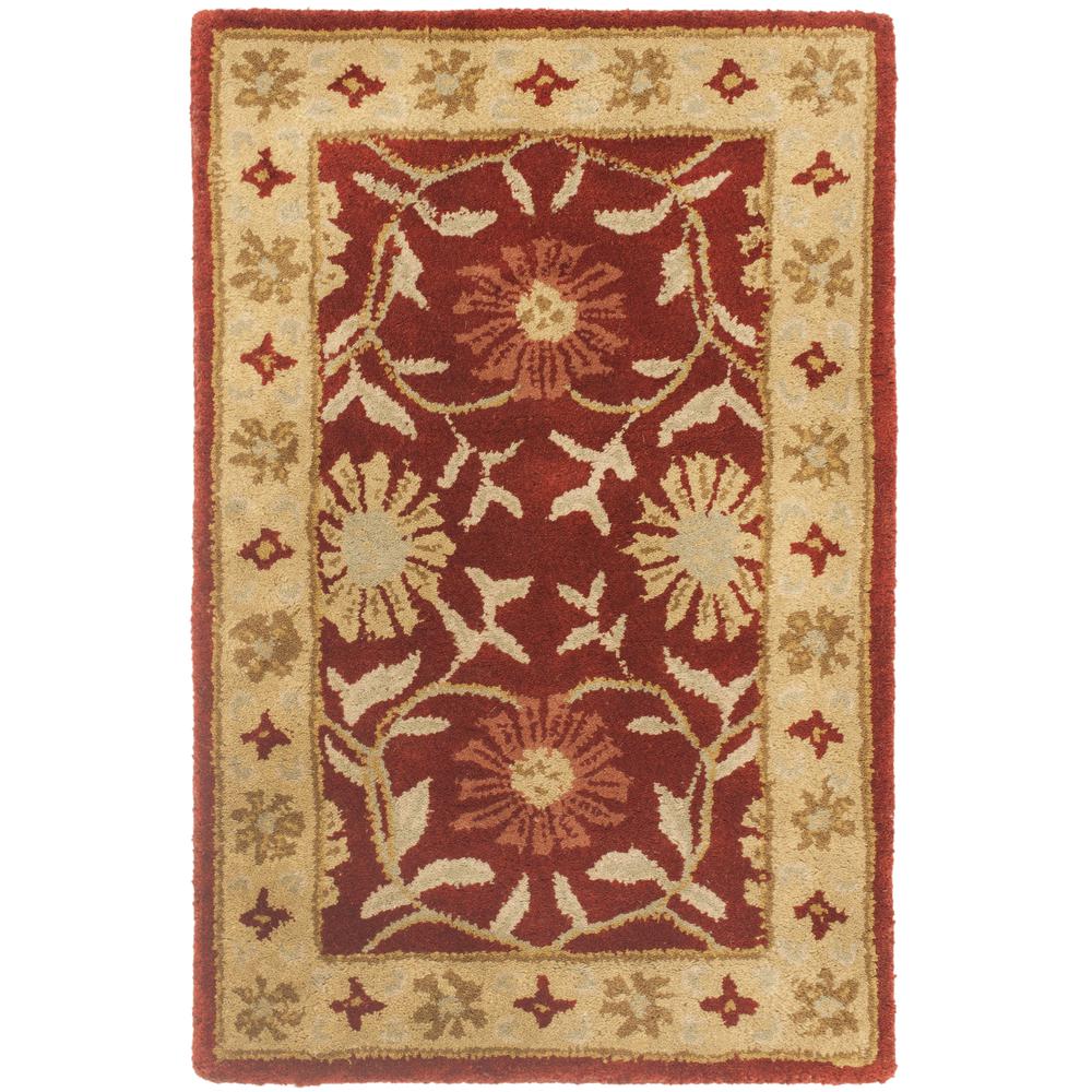 HERITAGE, RED / BEIGE, 2' X 3', Area Rug. Picture 1