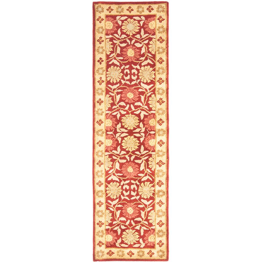 HERITAGE, RED / BEIGE, 2'-3" X 8', Area Rug. Picture 1