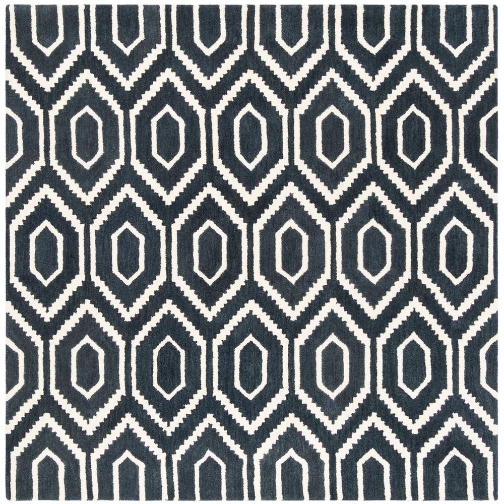 HIMALAYA, NAVY / IVORY, 6' X 6' Square, Area Rug. Picture 1