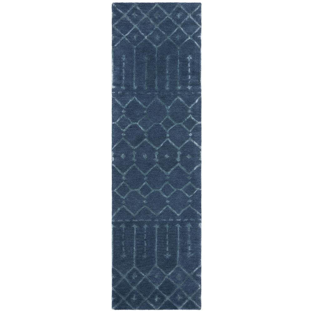 HIMALAYA, NAVY / SILVER, 2'-3" X 8', Area Rug, HIM903N-28. Picture 1