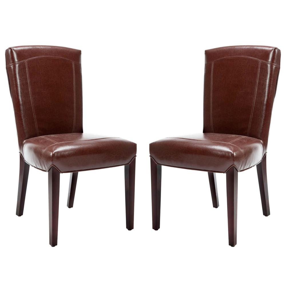 KEN 19''H LEATHER SIDE CHAIR (SET OF 2), HUD8200A-SET2. Picture 1