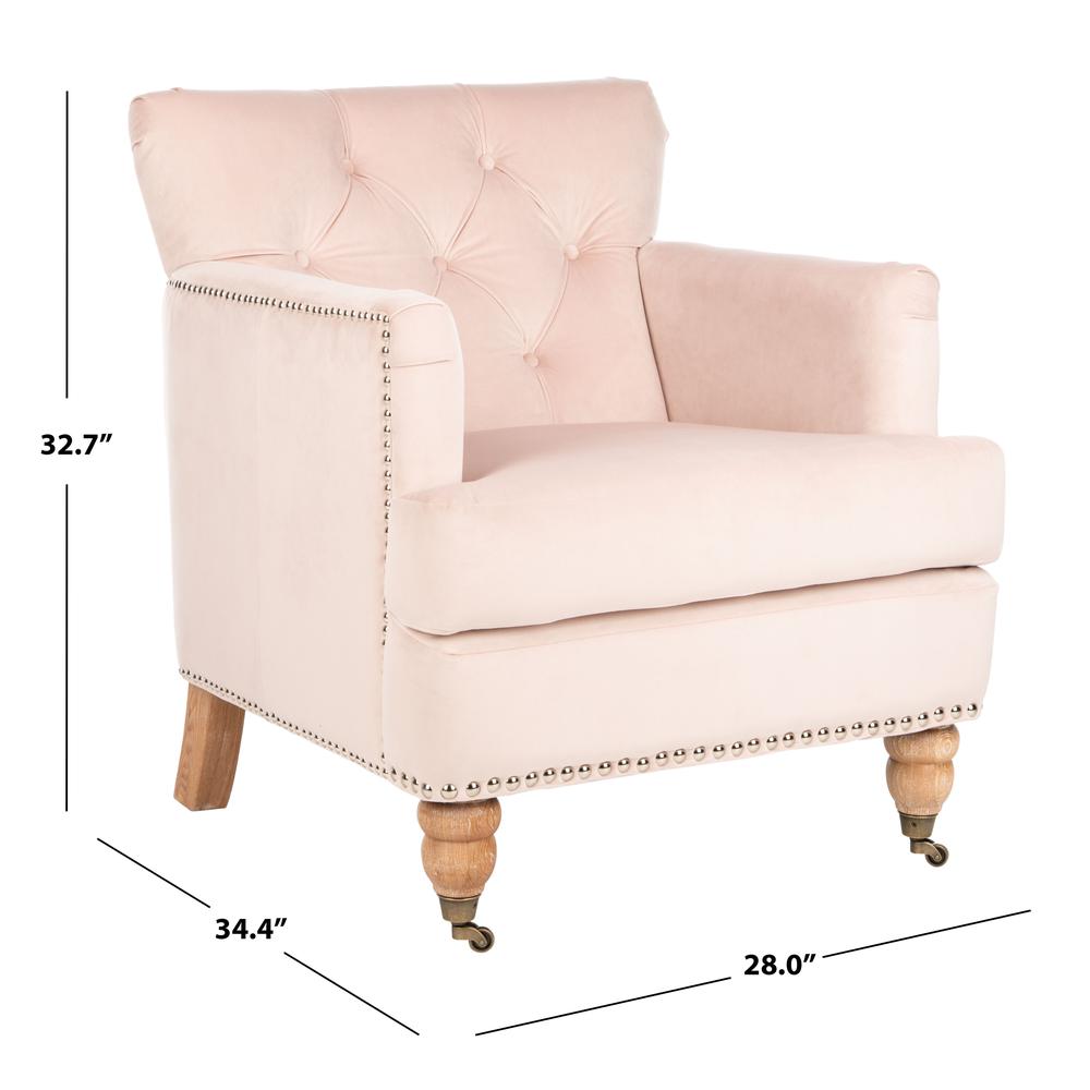 Colin Tufted Club Chair, Blush Pink/White Wash. Picture 6