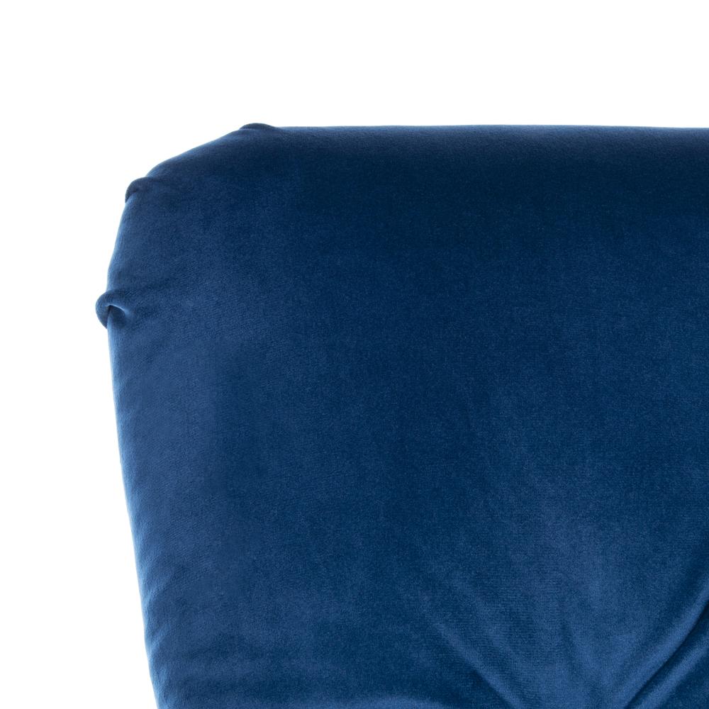 Colin Tufted Club Chair, Navy Blue/Espresso. Picture 4