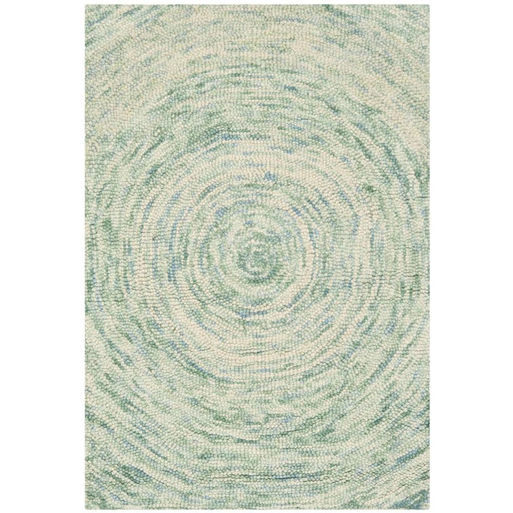 IKAT, IVORY / BLUE, 2' X 3', Area Rug. Picture 1