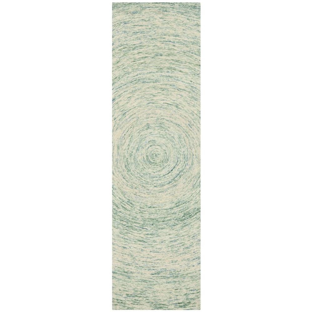 IKAT, IVORY / BLUE, 2'-3" X 8', Area Rug. Picture 1