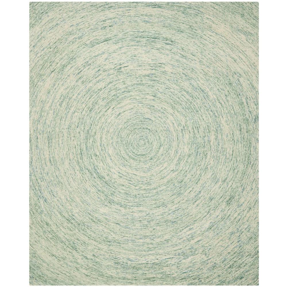 IKAT, IVORY / BLUE, 8' X 10', Area Rug. Picture 1
