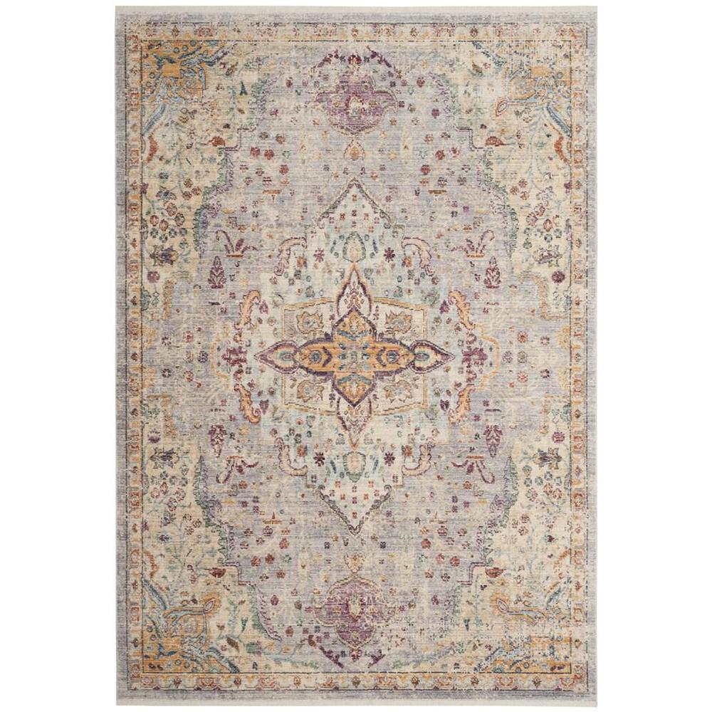 ILLUSION, LILAC / LIGHT GREY, 4' X 6', Area Rug. The main picture.