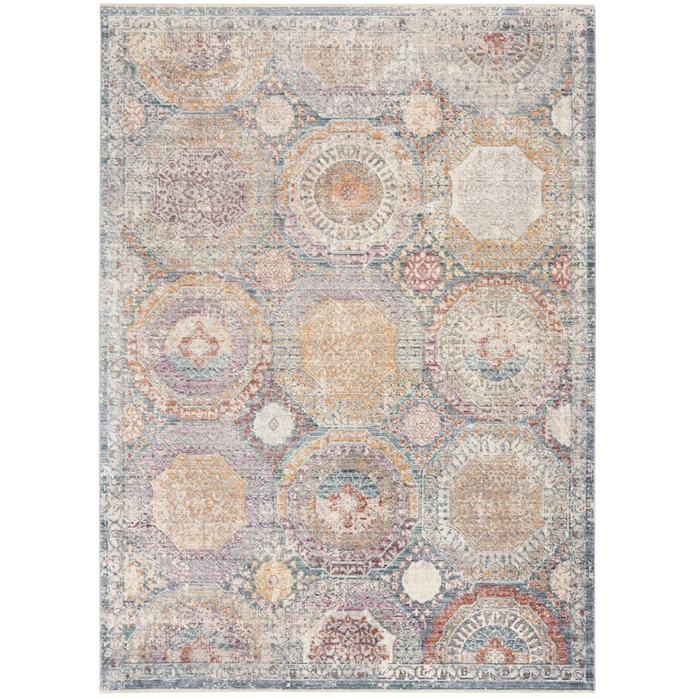 ILLUSION, BLUE / BEIGE, 4' X 6', Area Rug. The main picture.