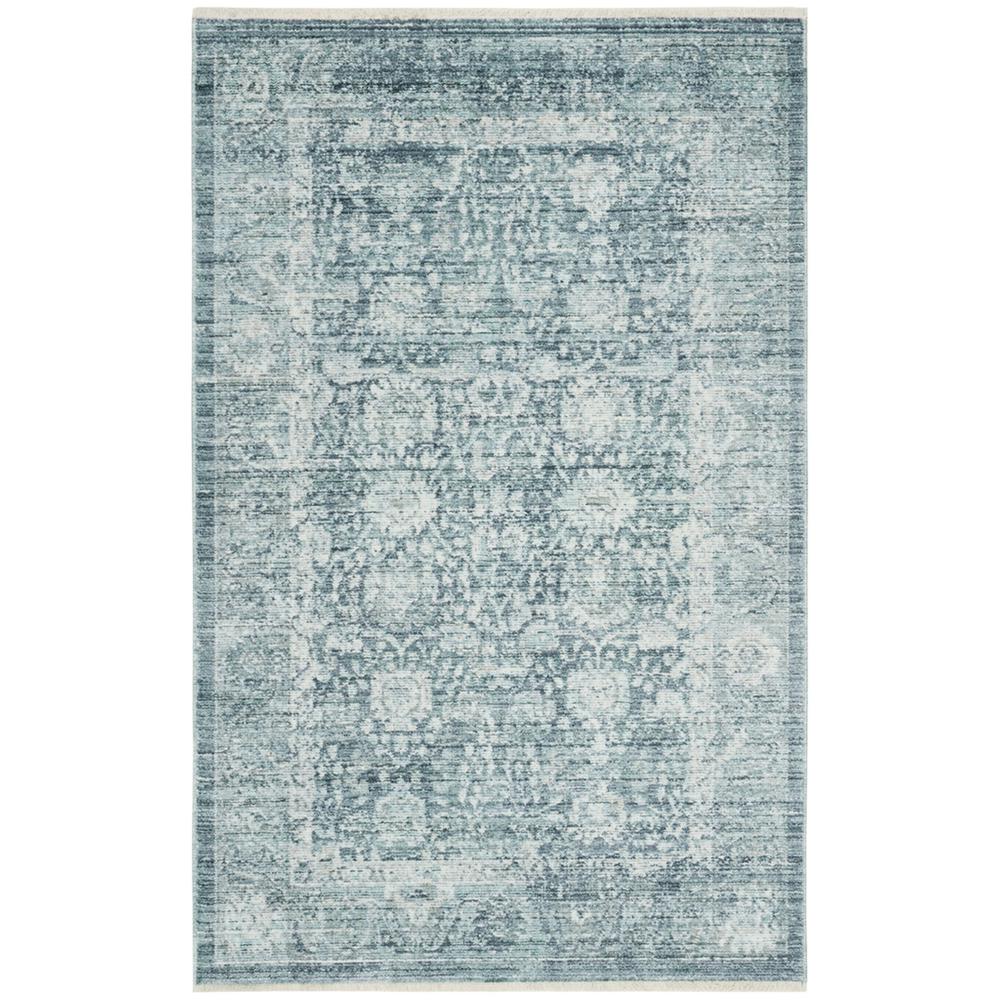 ILLUSION, BLUE / IVORY, 3' X 5', Area Rug. Picture 1