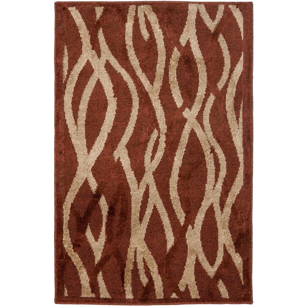 KASHMIR, RUST / IVORY, 5' X 8', Area Rug. Picture 1