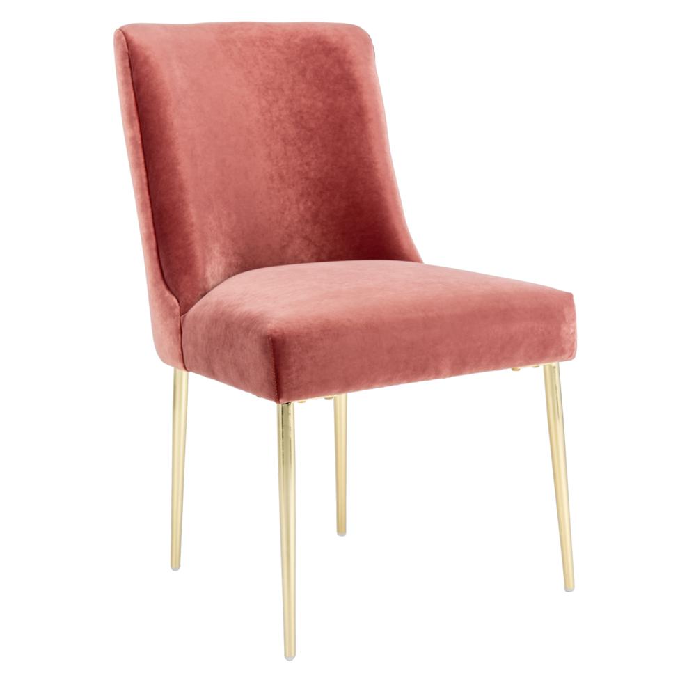 Nolita Velvet Dining Chair, Dark Rose Pink. Picture 9