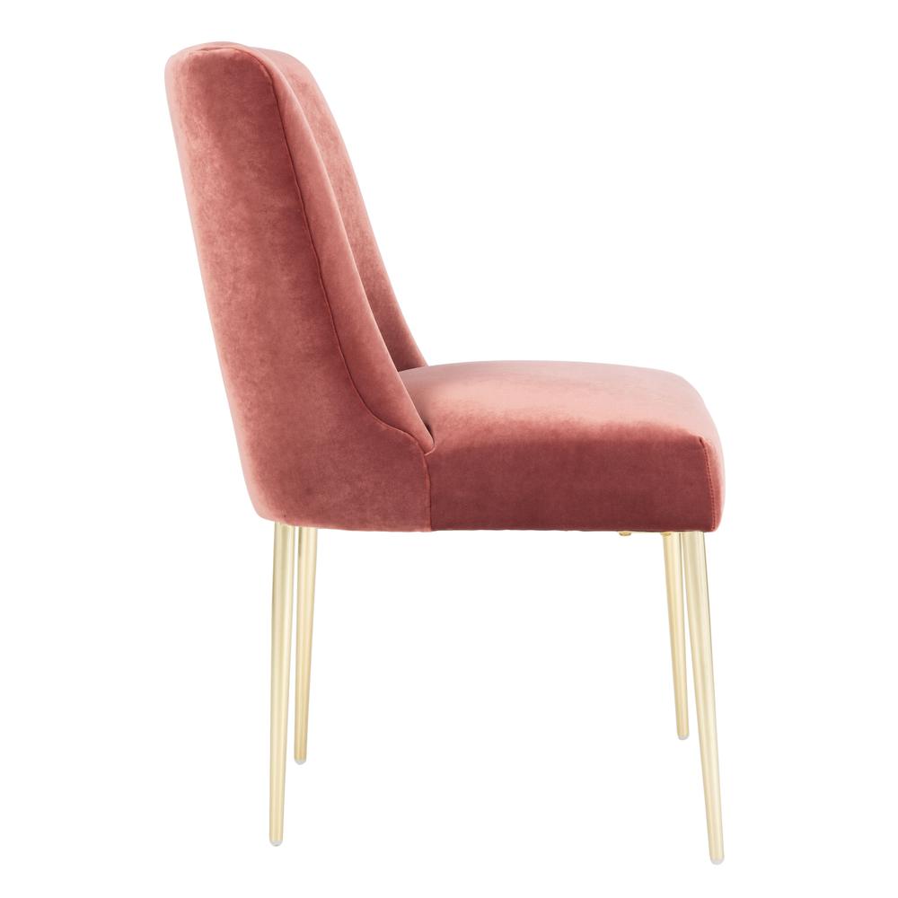 Nolita Velvet Dining Chair, Dark Rose Pink. Picture 10