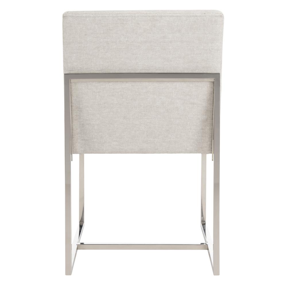Lombardi Chrome Dining Chair, Grey / White. Picture 2