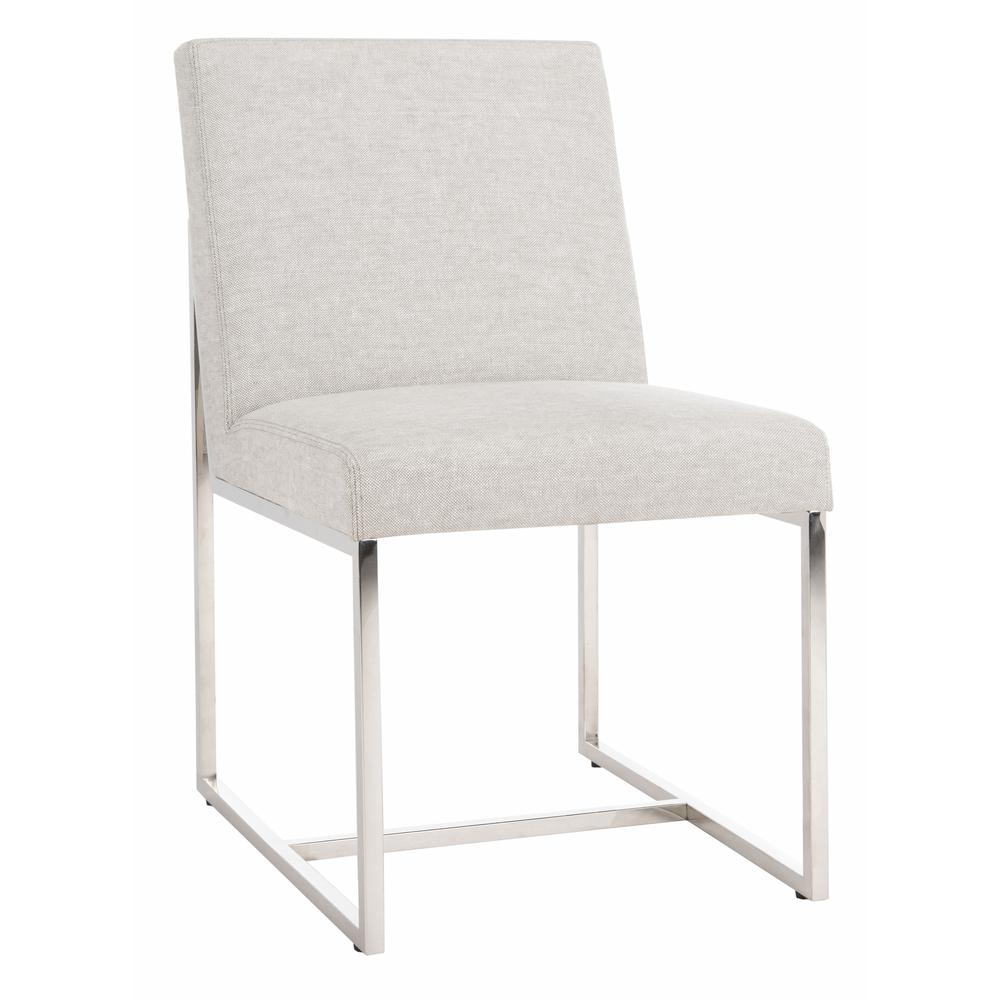 Lombardi Chrome Dining Chair, Grey / White. Picture 8
