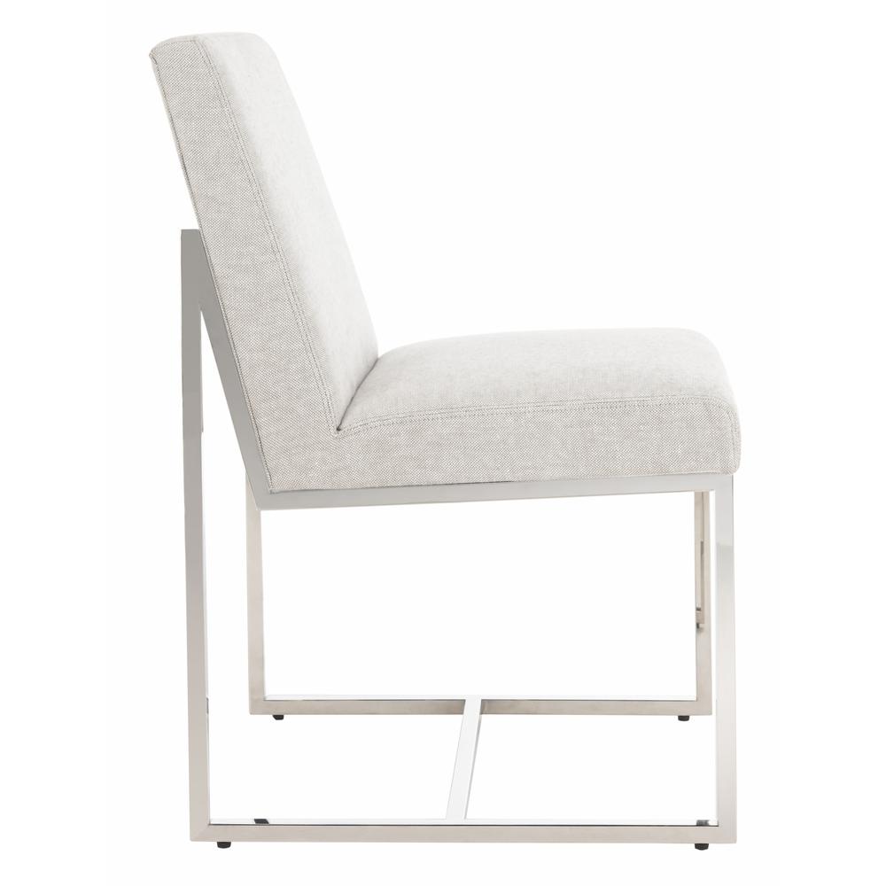 Lombardi Chrome Dining Chair, Grey / White. Picture 9