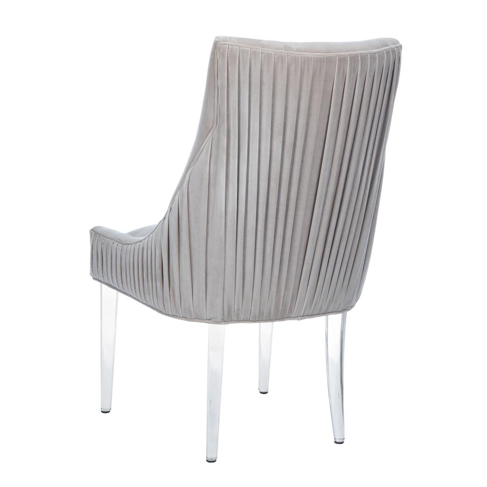 De Luca Acrylic Leg Dining Chair, Pale Taupe. Picture 4