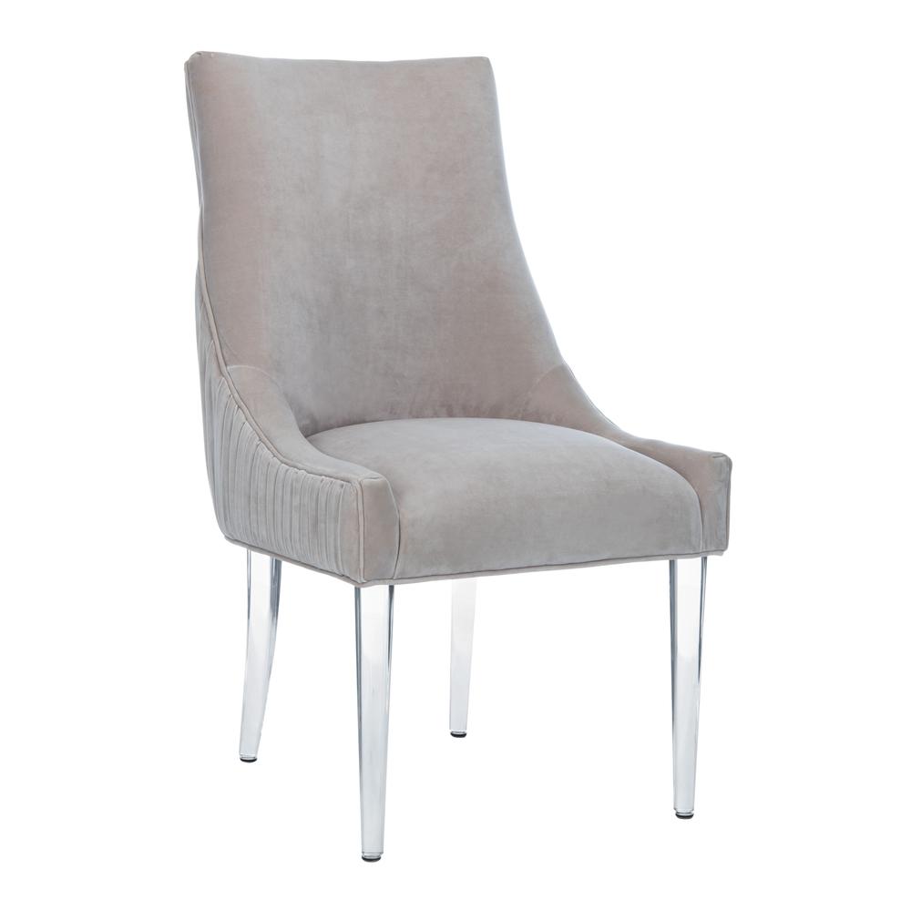 De Luca Acrylic Leg Dining Chair, Pale Taupe. Picture 11