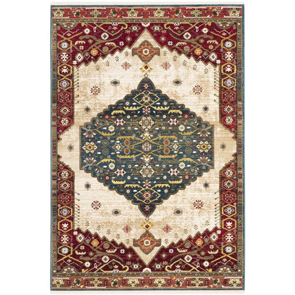 KASHAN, BLUE / RED, 3'-3" X 4'-10", Area Rug, KSN300A-3. Picture 1