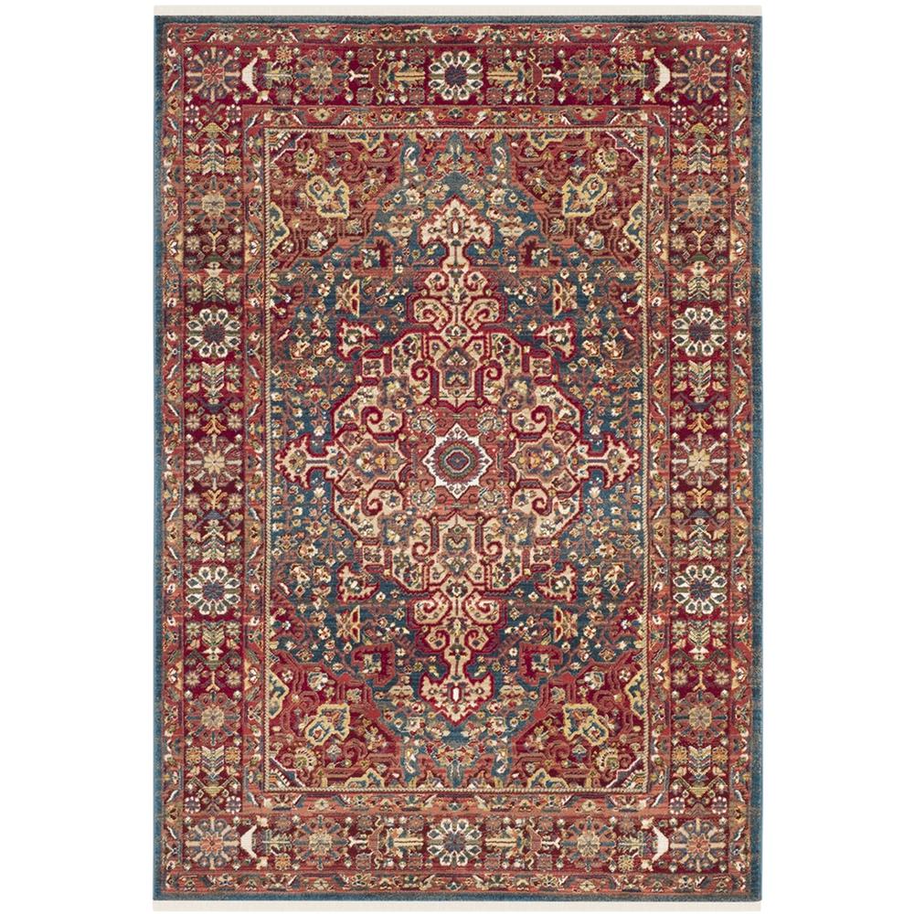 KASHAN, BLUE / RED, 5'-1" X 7'-5", Area Rug, KSN305A-5. Picture 1