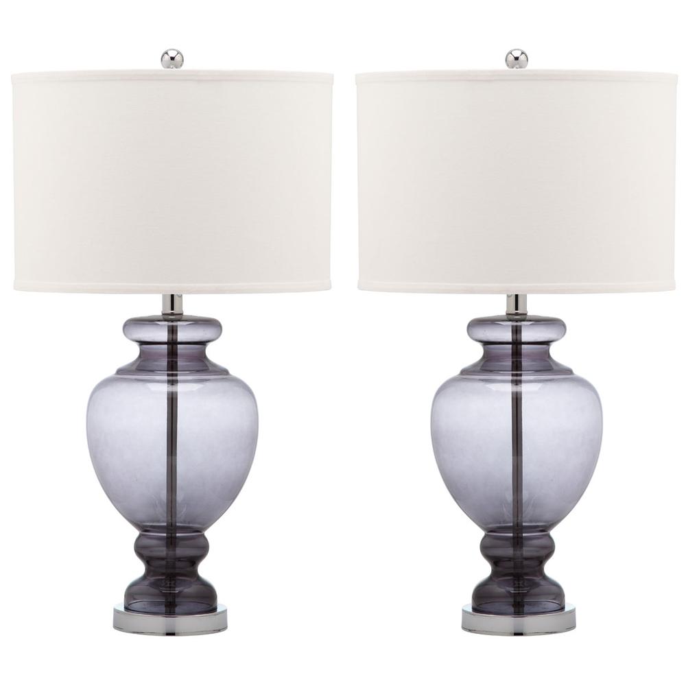 MOROCCO GREY 27-INCH H GLASS TABLE LAMP. Picture 1