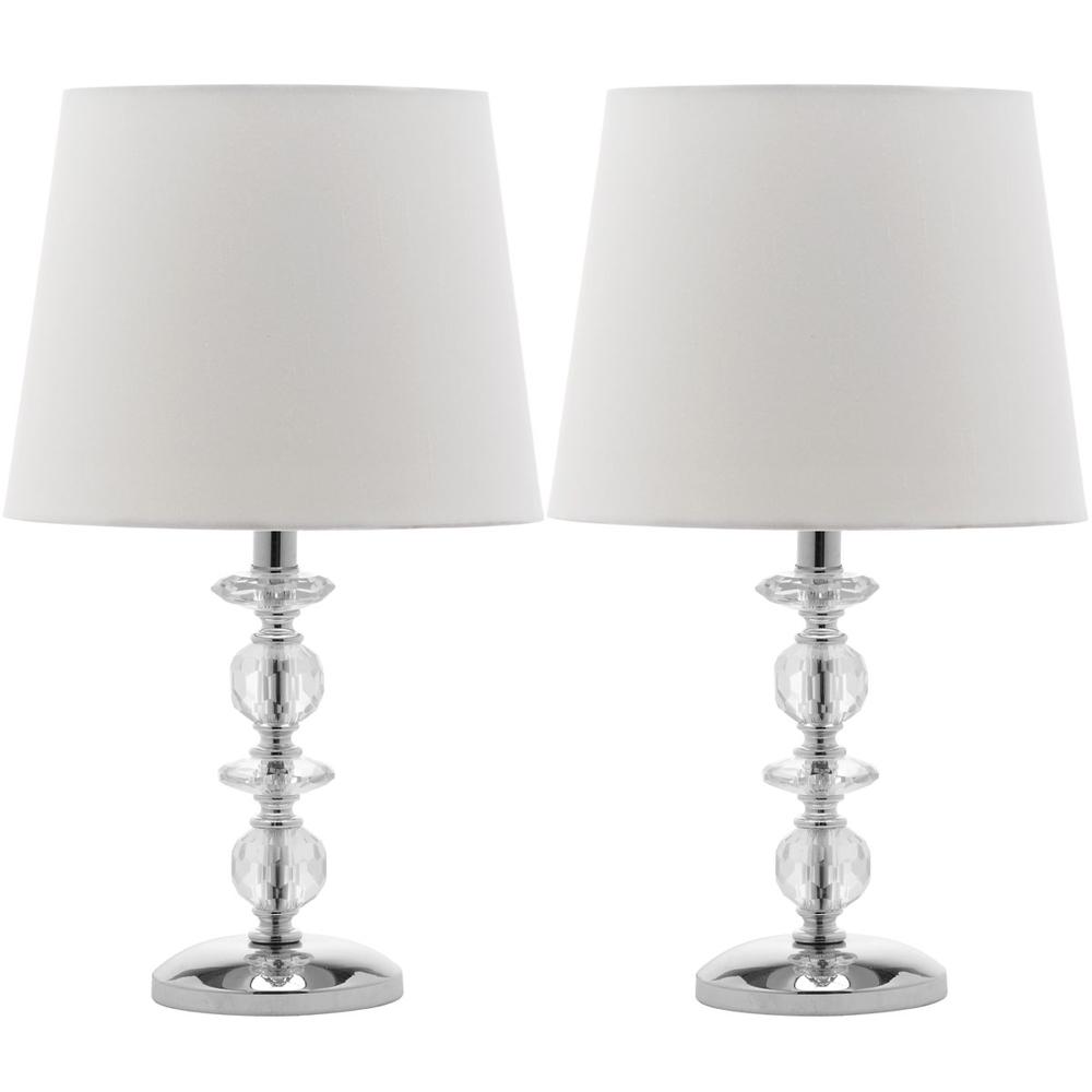 DERRY 15-INCH H STACKED CRYSTAL DARK GREY LAMP, LIT4130C-SET2. The main picture.