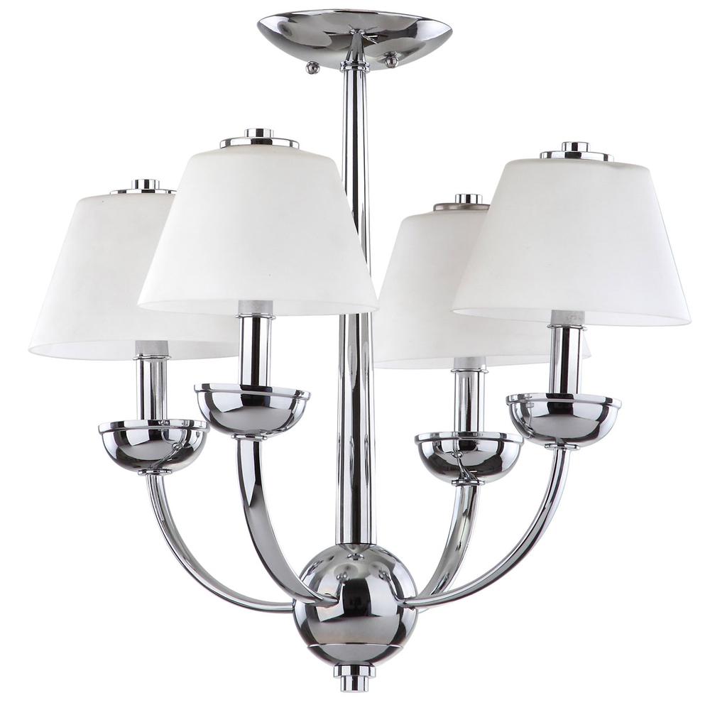 YARDLEY 4 LIGHT CHROME 18.9 INCH DIA CHANDELIER. The main picture.