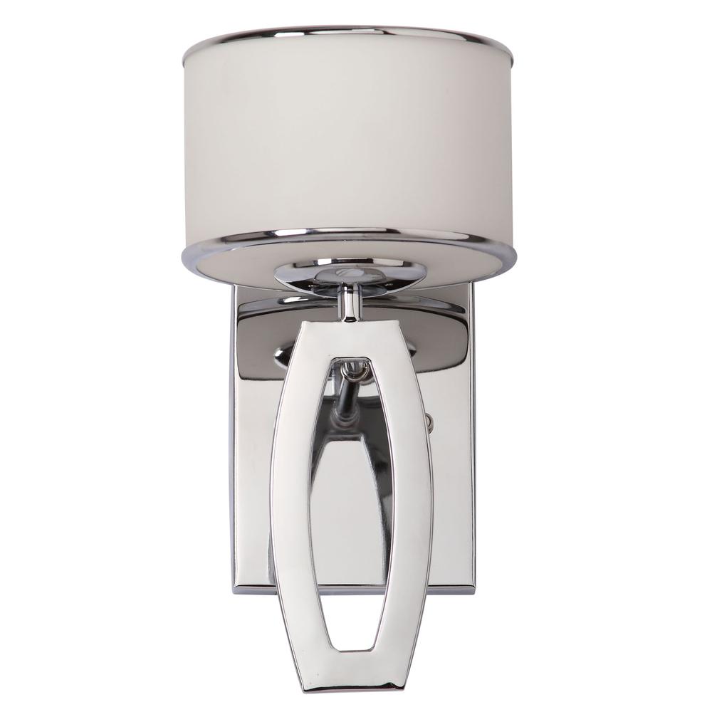 LENORA 2 LIGHT CHROME 12.75-INCH H DRUM SCONCE. Picture 1
