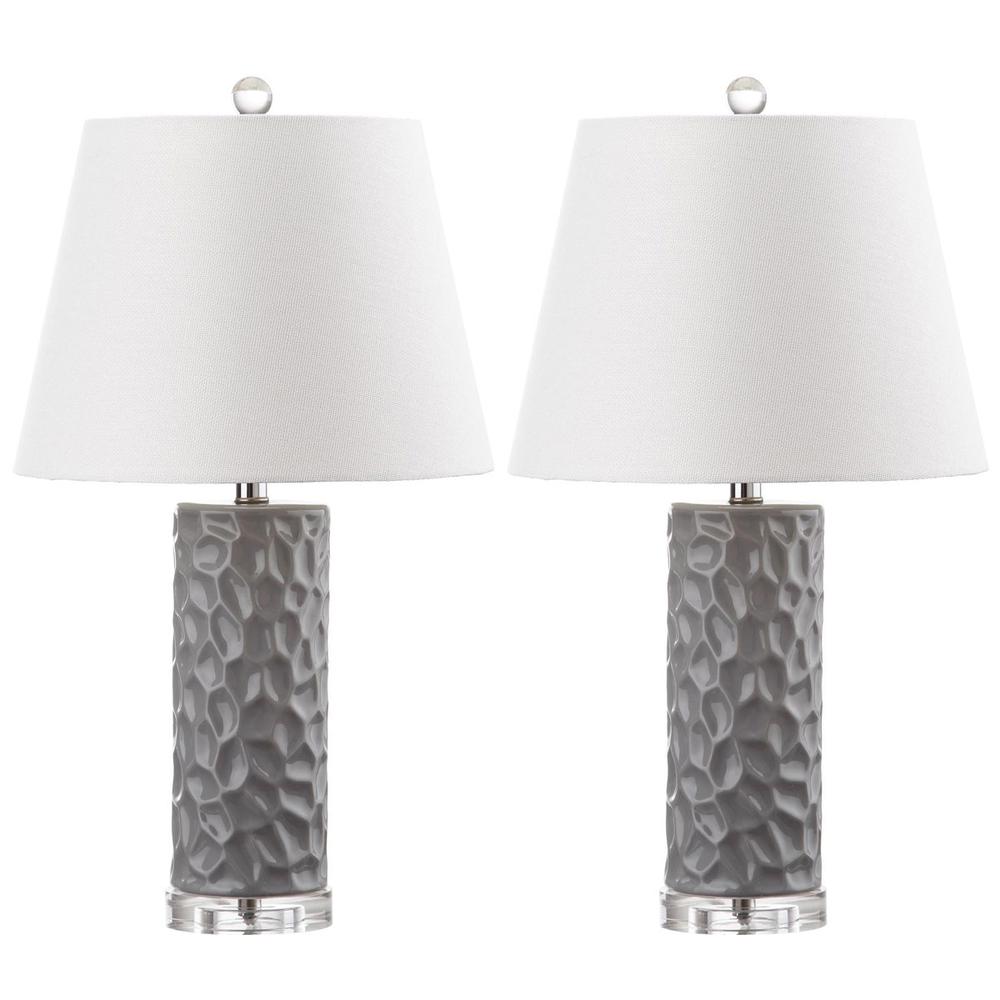 DIXON 23.5-INCH H GREY TABLE LAMP. Picture 1