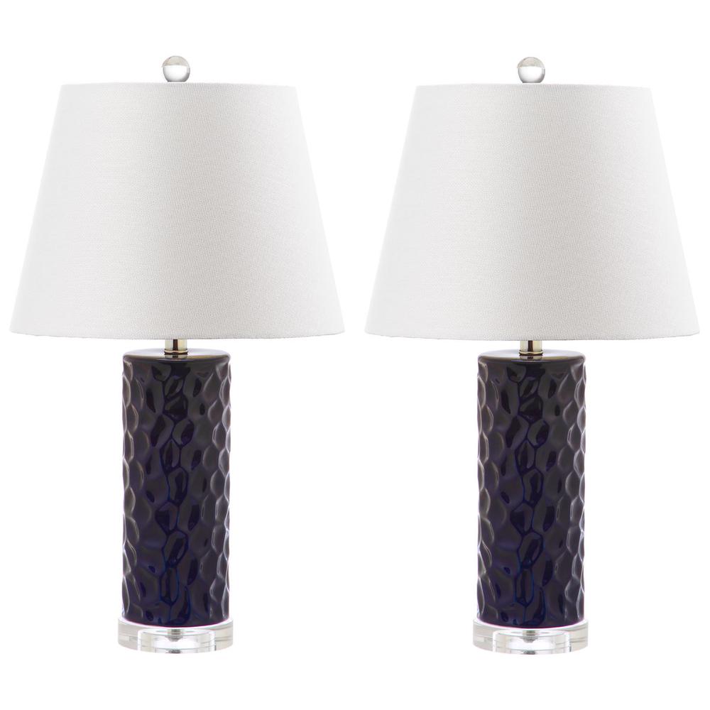 DIXON 23.5-INCH H NAVY TABLE LAMP. Picture 1