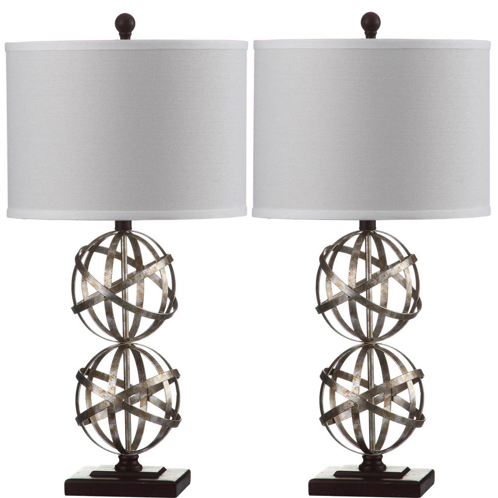 HALEY 28-INCH H DOUBLE SPHER TABLE LAMP. Picture 1