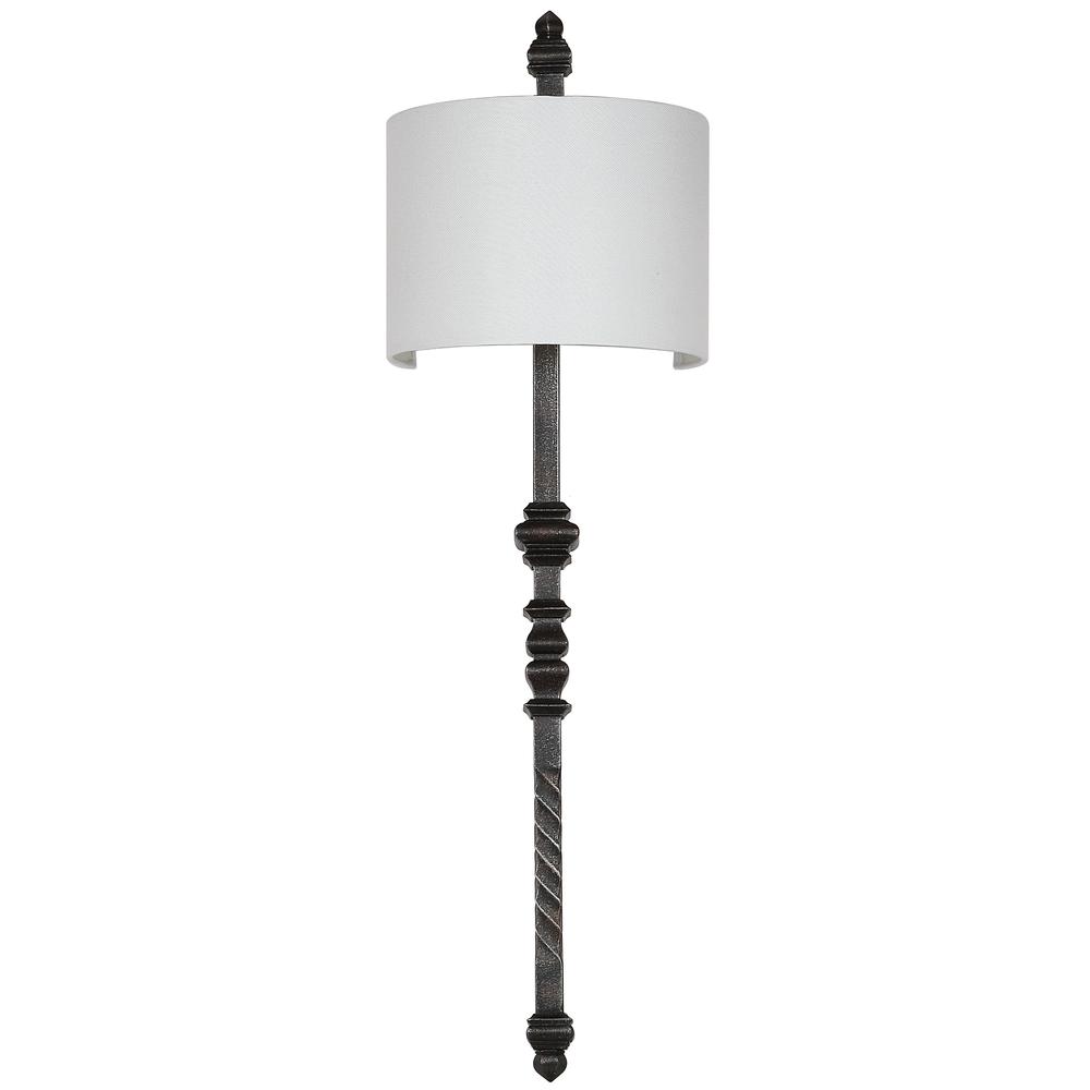 Covington 40-Inch H Wall Sconce, Silver Black. Picture 2