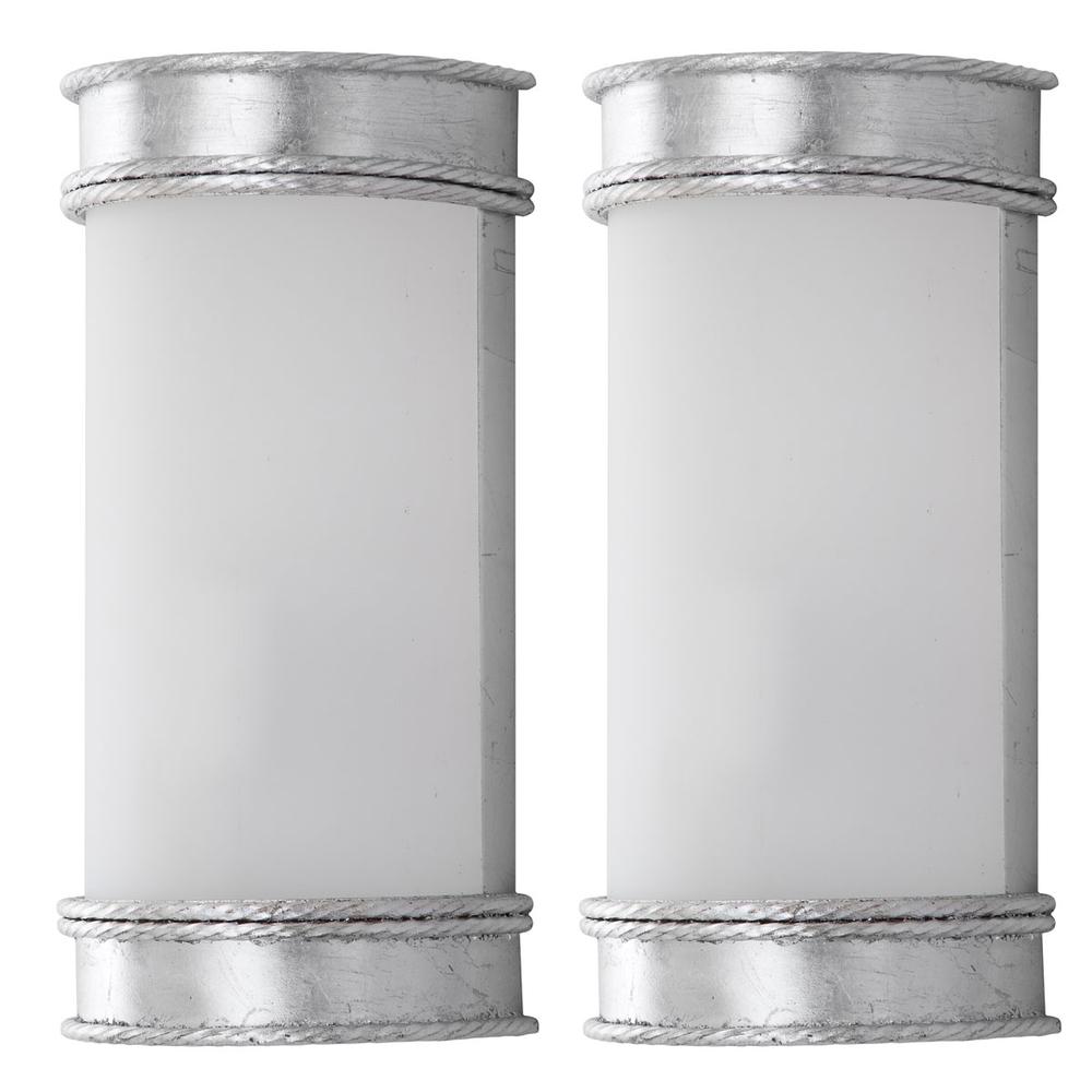 FLORENCE 12-INCH H SILVER WALL SCONCE. Picture 1