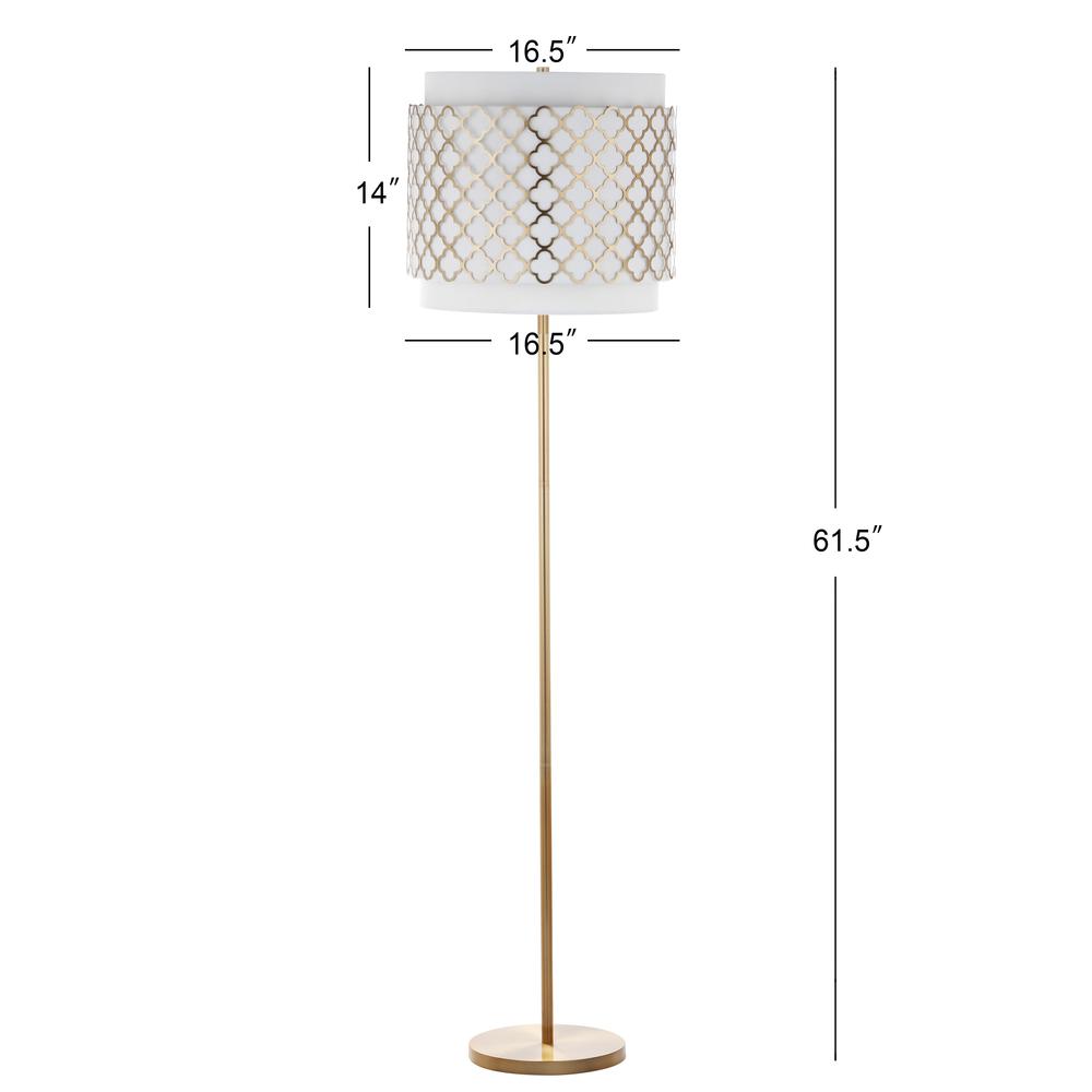 Priscilla 61.5-Inch H Floor Lamp, Gold. Picture 1
