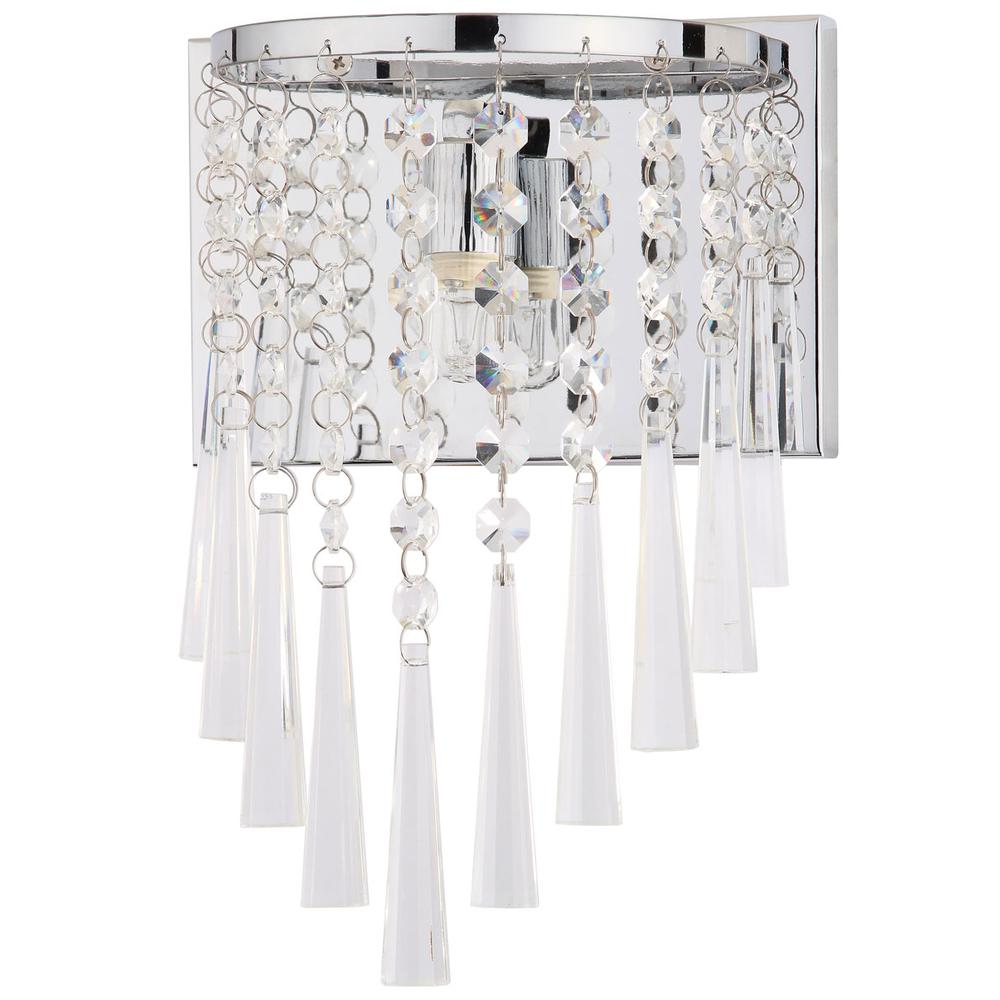 TILLY CHROME 10-INCH H BEADED WALL SCONCE. Picture 1