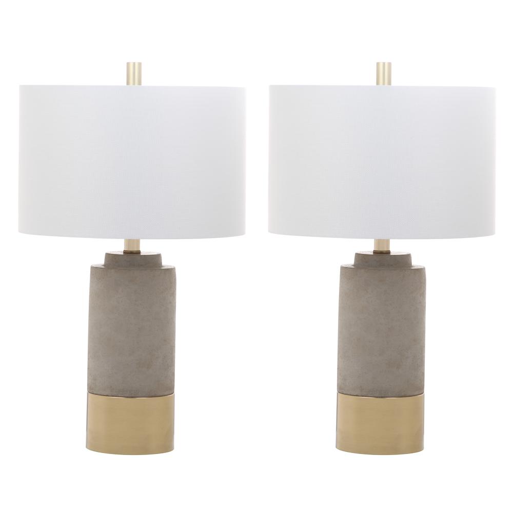 Brown Table Lamp, Grey set of 2. Picture 1