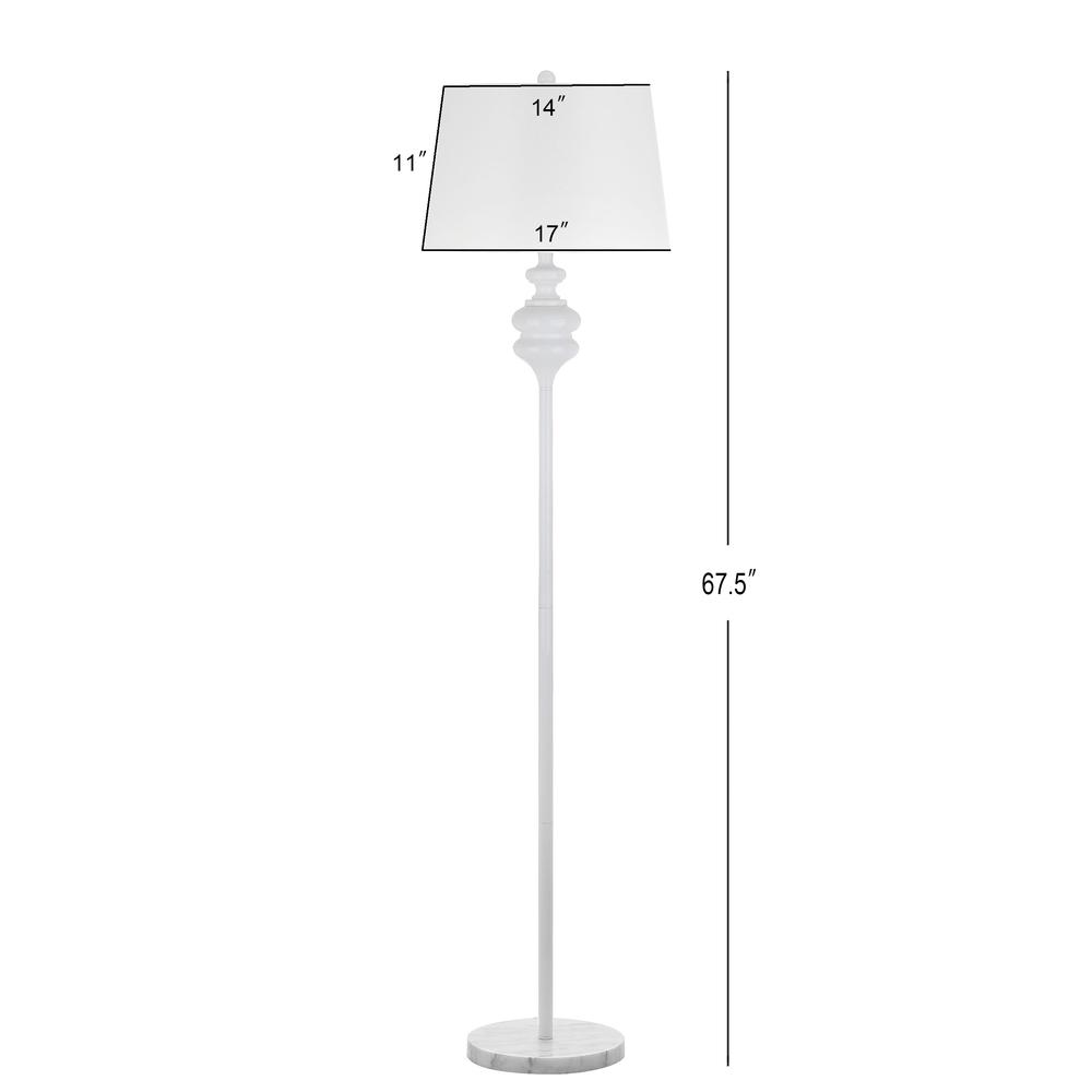 Torc 67.5-Inch H Floor Lamp, White. Picture 1